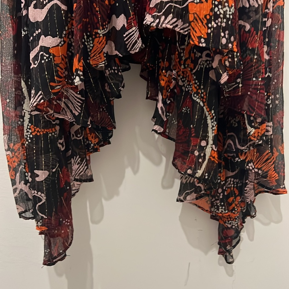 ALC silk floral dress with metallic thread